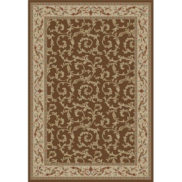 Concord Global Trading Concord Global 43986 6 ft. 7 in. x 9 ft. 3 in. Jewel Veronica - Brown 43986